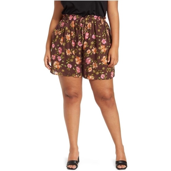 DR2 by Daniel Rainn Elastic Waist Floral Print Shorts Sz. 1X - Picture 2 of 9